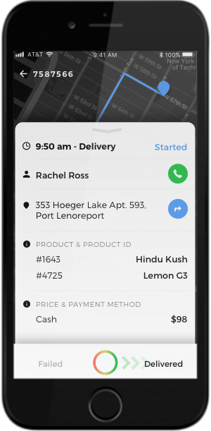 Single Swipe to Start Delivery