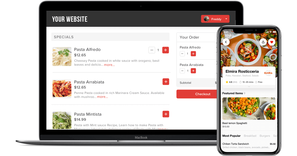 Desarrollo de aplicaciones/sitios web para restaurantes