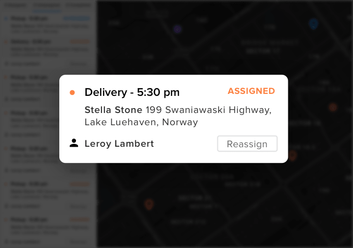 Uber like Delivery Tracking & Alerts