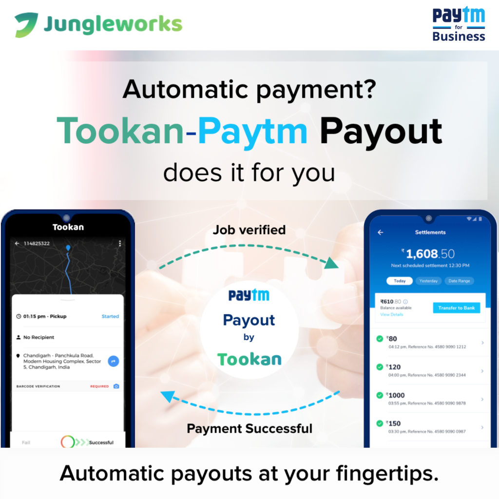 Paytm Payout by Tookan