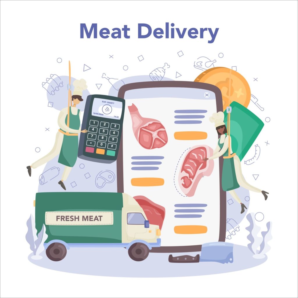 توصيل اللحوم عبر الإنترنت