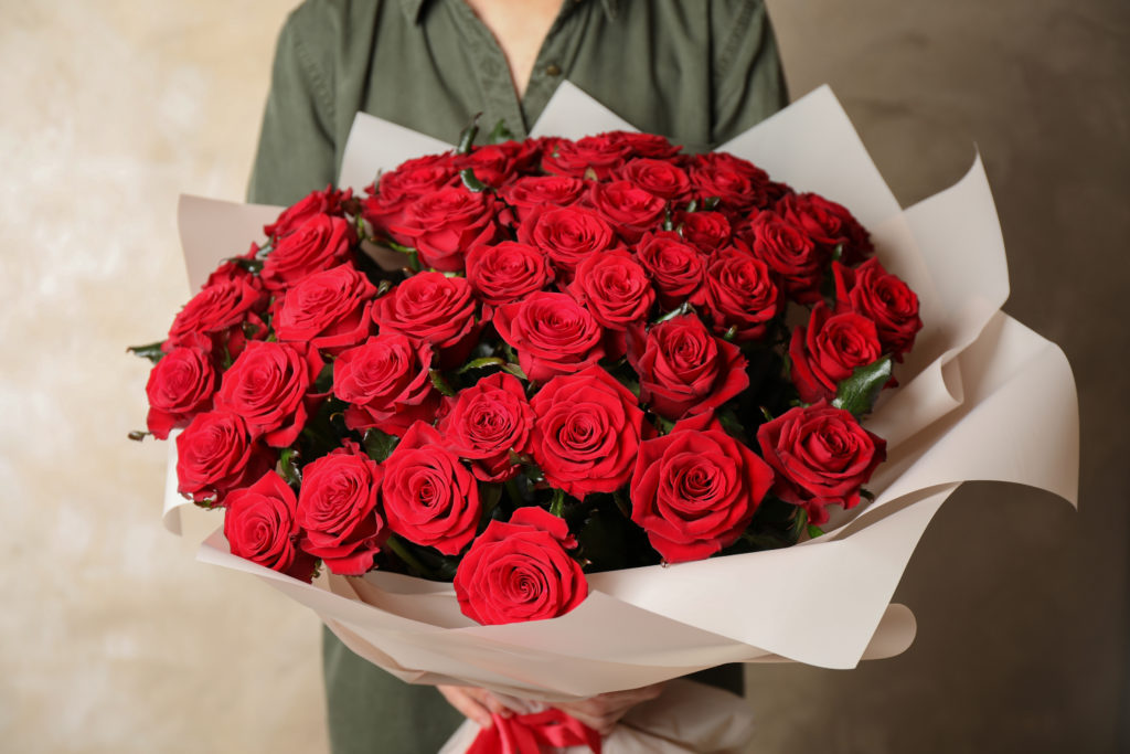 Un bouquet de roses rouges